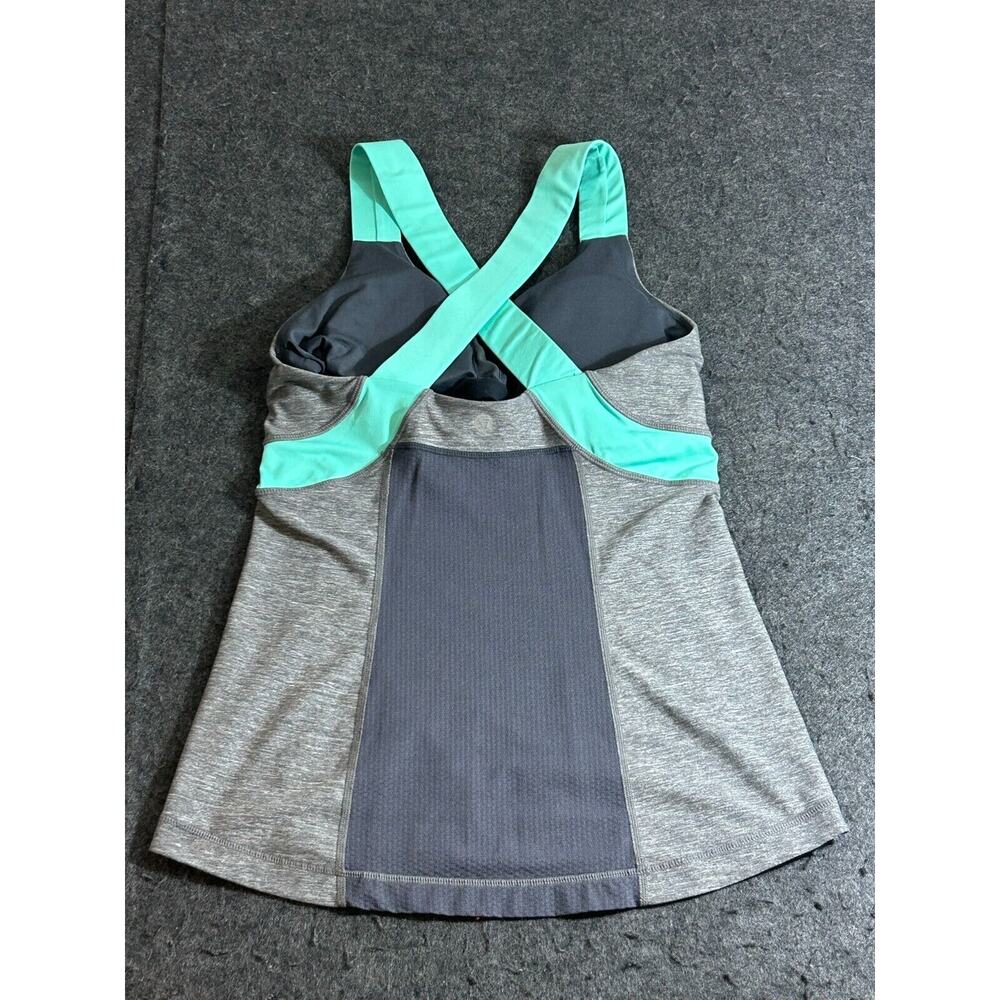 Lululemon Push Your Limits Tank Top Built In Bra Women's Size 6 Gray Teal - Picture 4 of 7